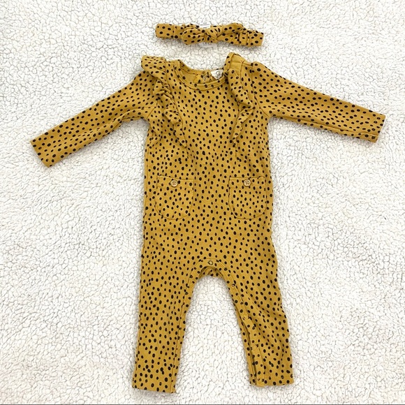 Jessica Simpson Other - Jessica Simpson Cheetah Spot Jumpsuit w headband